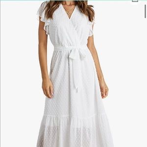 White midi dress